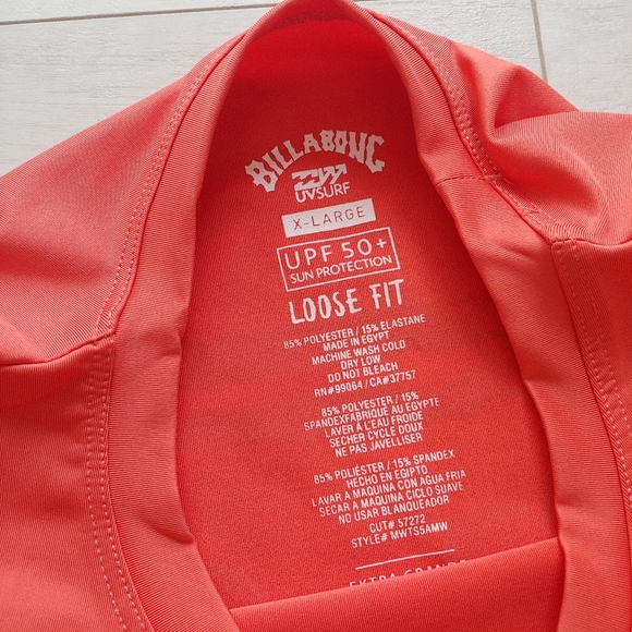 Billabong NEW Crayon Waves Rashguard Shirt Coral - Picture 8 of 8